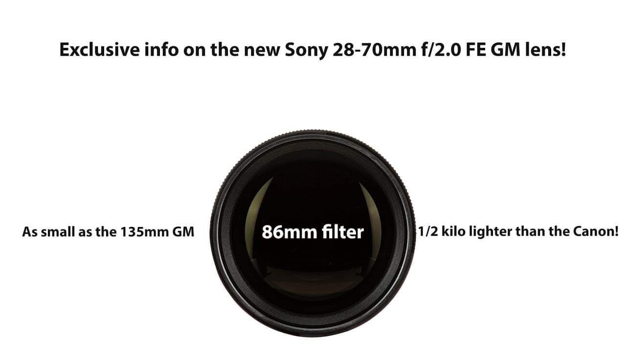 Ống kính Sony 28-70mm f/2.0 GM?